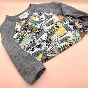 2T LulaRoe Mickey Mouse Comic 3/4 length sleeve Shirt